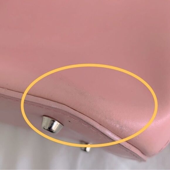 Furla Blush Side Zipper Expanding Leather Tote Satchel Bag Handbag Pink Leather - Picture 10 of 12